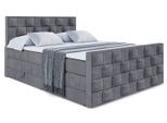 BOXSPRINGBETT ZAFIRA KING - 120 x 200 - H3/H4 - Dunkelgrau