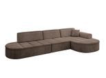 ECKSOFA Ottomane Rechts TARO-L2 - 328x171x79,5 cm Braun