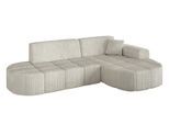 ECKSOFA Ottomane Rechts LIVO-L1 - 252x173x79,5 cm Creme