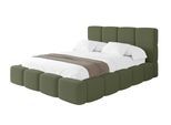 POLSTERBETT mit Bettkasten und Lattenrost, Bett mit Kopfteil, Boxbett ohne Matratze, Doppelbett mit Stauraum - NATA 200x200 Grün