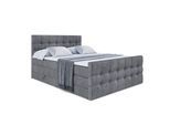 BOXSPRINGBETT BERO-Z KING - 200 x 200 - H3/H4 - Dunkelgrau