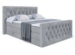 BOXSPRINGBETT NOEL-Z KING - 180 x 200 - H3/H4 - Grau