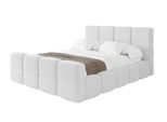 POLSTERBETT mit Bettkasten und Lattenrost, Bett mit Matratze H3/H4, Kopfteil, Boxbett, Doppelbett mit Stauraum - NATA-Z 160x200 Weiß