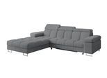 ECKSOFA mit Schlaffunktion Ottomane Links 271x203x79 Dunkelgrau Cord
