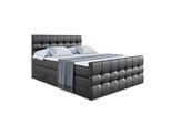BOXSPRINGBETT BERO-Z KING - 180 x 200 - H3/H4 - Schwarz Hochglanz