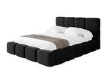 POLSTERBETT mit Bettkasten und Lattenrost, Bett mit Kopfteil, Boxbett ohne Matratze, Doppelbett mit Stauraum - NATA 180x200 Schwarz