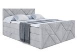 BOXSPRINGBETT BARWA-Z KING - 180x200 - H3/H4 - Hellgrau