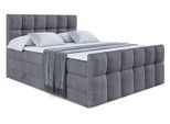 BOXSPRINGBETT RICAR-Z KING - 120 x 200 - H3/H4 - Dunkelgrau