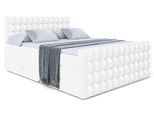 BOXSPRINGBETT VIONE-Z KING - 120 x 200 - H3/H4 - Weiß Hochglanz