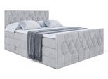 BOXSPRINGBETT VELANTO-Z KING - 120 x 200 - H3/H4 - Hellgrau