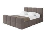 POLSTERBETT mit Bettkasten und Lattenrost, Bett mit Matratze H3/H4, Kopfteil, Boxbett, Doppelbett mit Stauraum - NATA-Z 160x200 Braun