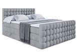 BOXSPRINGBETT VIONE-Z KING - 140 x 200 - H3/H4 - Grau