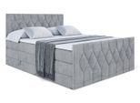 BOXSPRINGBETT VELANTO-Z KING - 180 x 200 - H3/H4 - Grau