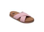 Sandale ROXY "SYENNA 1", Damen, Gr. 39, tan, Textil, Schuhe Sandale, Pantolette, Sommerschuh
