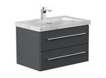Badmöbel Marmor Carrara White YAMO 75 cm 1 Hahnloch SoftClose in versch. Ausführungen