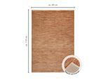 Teppich LUXOR LIVING "Rocco", rot, braun, B:60cm H:11mm L:110cm, Polyester, Teppiche, Teppich, Vintage-Look, verschiedene Designs, mit Fransen, Wohnzimmer