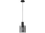 NOVA LUCE Pendelleuchte "MIRBI", schwarz, rauch, 1, Ø 18cm H: 154cm, 1 Stk., Leuchten, Pendelleuchte