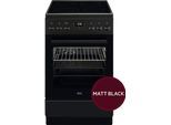 AEG Elektro-Standherd "CCB54492BB", Energieeffizienz: A (A+++-D), schwarz (matt, schwarz), Herdsets, Keramik-Kochfeld mit vier Kochzonen, Teleskopauszüge, Timer-Funktion