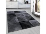 Muratap Plus vloerkleed laagpolig tapijt woonkamer grijs / zwart- 200x290 cm