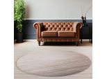 Muratap Sky soft uni basic rond vloerkleed laagpolig effen kleur