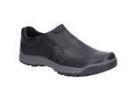 Hush Puppies Heren Jasper Nubuck Leren Slip On Schoen (Zwart)