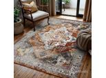 Muratap Picasso castana vintage vloerkleed terra / multi laagpolig