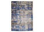 Cazaris , Blau, Braun , Textil , Bordüre , rechteckig , 170x240 cm , Care & Fair , für Fußbodenheizung geeignet, in verschiedenen Größen erhältlich , Teppiche & Böden, Teppiche, Orientteppiche