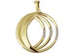 Kettenanhänger ADELIA´S "Anhänger aus 333 Gold mit Zirkonia", gold, Schmuckanhänger, Damen, Gelbgold 333, Kettenanhänger, Ideal zum Verschenken – schlicht und stilvoll