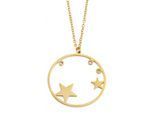 Kette mit Anhänger ADELIA´S, gold (gold, stern), Halsketten, Damen, unbekannt, Edelstahl