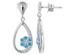 Paar Ohrhänger ADELIA´S "Ohrringe – Ohrhänger aus 925 Silber mit Zirkonia", Damen, Gr. Damen, Silber 925 (Sterlingsilber), blau (silber), Ohrringe, Zum Verschenken an Menschen, die Ihnen am Herzen liegen