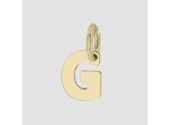 Buchstabenanhänger ADELIA´S "Anhänger – Buchstabe N Buchstabenanhänger aus 375 Gold", gold, Schmuckanhänger, Damen, Gelbgold 375, Zum Verschenken – ideal zum Valentinstag