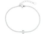 Armband ADELIA´S "Armband aus 925 Silber mit Zirkonia 17+3 cm", silber, Armbänder, Damen, 20cm, Silber 925 (Sterlingsilber), Armband, Ideal zum Verschenken – schlicht und stilvoll