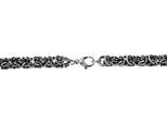 Kette ohne Anhänger ADELIA´S "Halskette – Königskette aus Edelstahl 60 cm", schwarz (silber), Halsketten, Damen, 60cm, Edelstahl, Ideal zum Verschenken – schlicht und stilvoll