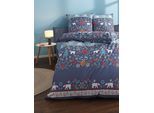 Bettwäsche DORMISETTE Gr. 2, rauchblau, B/L: 155cm x 200cm, Feinbiber, B/L: 80cm x 80cm, 2, Feinbiber, 100% Baumwolle, Bettwäsche, Bettwäsche