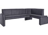 Eckbank EXXPO - SOFA FASHION "Cortado, elegant und modern mit hohem Sitzkomfort", grau (braun), B:245cm H:88cm T:156cm, Luxus-Microfaser (100% Polyester), Sitzbänke, Eckbank, hohe Bodenfreiheit, schöne Detailverarbeitung, wahlweise Lederbezug
