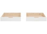 Bettschubkasten OTTO HOME "Janne", weiß (weiß, natur), B:94cm H:20cm, Schubladen, Bettschubkasten, 2er Set, Kiefernholz und MDF, Breite je Schubkasten 97 cm