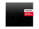 HANSEATIC Elektro-Kochfeld "HC66072TS", schwarz, B:59cm H:5,1cm T:52cm, Kochfelder, inkl. 3 Jahre Herstellergarantie, Elektro-Kochfeld