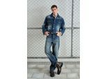 Denim Knopjesjack met Zak