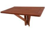 Balkonhängetisch GARDEN PLEASURE "STANFORD", braun (braun, holzoptik), B:60cm H:37cm T:40cm, Tische, Balkonhängetisch, Eukalyptusholz, klappbar, 60x40 cm, braun