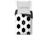 Kinderbettwäsche "Messi Abstract", schwarz-weiß (grau), B/L: 135cm x 200cm, 1 Stk., 1 Stk., Linon, B/L: 80cm x 80cm, 2, Linon, Obermaterial: 100% Baumwolle, Bettwäsche, Kinderbettwäsche, 100% Baumwolle