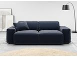 2,5-Sitzer HOME AFFAIRE "Glimminge auch in Breitcord, Feincord + Easy care-Bezug", blau (dunkelblau), B:214cm H:71cm T:101cm, 100% Polyester, Sofas, 2 5-Sitzer, besondere Kedernähte, Zierkissen