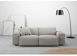 2,5-Sitzer HOME AFFAIRE "Glimminge auch in Breitcord, Feincord + Easy care-Bezug", grau (hellgrau), B:214cm H:71cm T:101cm, 100% Polyester, Sofas, 2 5-Sitzer, besondere Kedernähte, Zierkissen