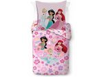 Kinderbettwäsche DISNEY "Disney Princess Wonderful", pink, B/L: 135cm x 200cm, 1 Stk., 1 Stk., Linon, B/L: 80cm x 80cm, 2, Linon, Obermaterial: 100% Baumwolle, Bettwäsche, Kinderbettwäsche, 100% Baumwolle