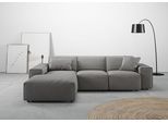Ecksofa HOME AFFAIRE "Glimminge L-Form auch in Breitcord, Feincord + Easy care-Bezug", grau, B:264cm H:71cm T:191cm, 100% Polyester, Sofas, Ecksofa, Breite 264, Zierkissen