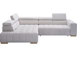 Ecksofa EXXPO - SOFA FASHION "Elianos, hoher Sitzkomfort, aufwendige Kreuzsteppung im Sitz, L-Form", beige, B:307cm H:73cm T:201cm, Sofas, Ecksofa, Kopfteile & Sitztiefe verstellbar, ohne Bettfunktion, Cord, beige