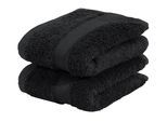 Gaestehandtuecher OTTO HOME "Vanessa, 8 Gästehandtücher, 30x50cm, in Standard- und Premium-Qualität", schwarz, B:50cm L:30cm, Walkfrottee, Obermaterial: 100% Baumwolle, Handtücher, Gaestehandtuecher, Handtücher mit Bordüre, 100% Baumwolle, einfarbig, weich