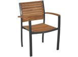 Gartensessel MERXX "Santorin", grau (graphit, natur), B:61cm H:84cm T:41,5cm, Sessel, Gartensessel