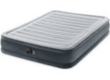 Luftbett INTEX "DuraBeam ComfortPlushMidRise mit 220V Pumpe" Gr. 137, grau (anthrazit), Luftbetten, B/H/L: 137cm x 33cm x 191cm, Kunstfaser, PVC, Luftbett, B:137cm H:33cm L:191cm