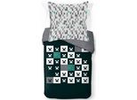 Kinderbettwäsche MINECRAFT "Minecraft Creeper", schwarz, B/L: 135cm x 200cm, 1 Stk., 1 Stk., Linon, B/L: 80cm x 80cm, 2, Linon, Obermaterial: 100% Baumwolle, Bettwäsche, Kinderbettwäsche, 100% Baumwolle
