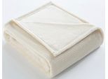 Wohndecke BRUNO BANANI "Shakira", creme, B:150cm L:200cm, Polyester, Wohndecken, Wohndecke, Weiche Kuscheldecke mit Prägedruck in Waffeloptik, 150x200 cm